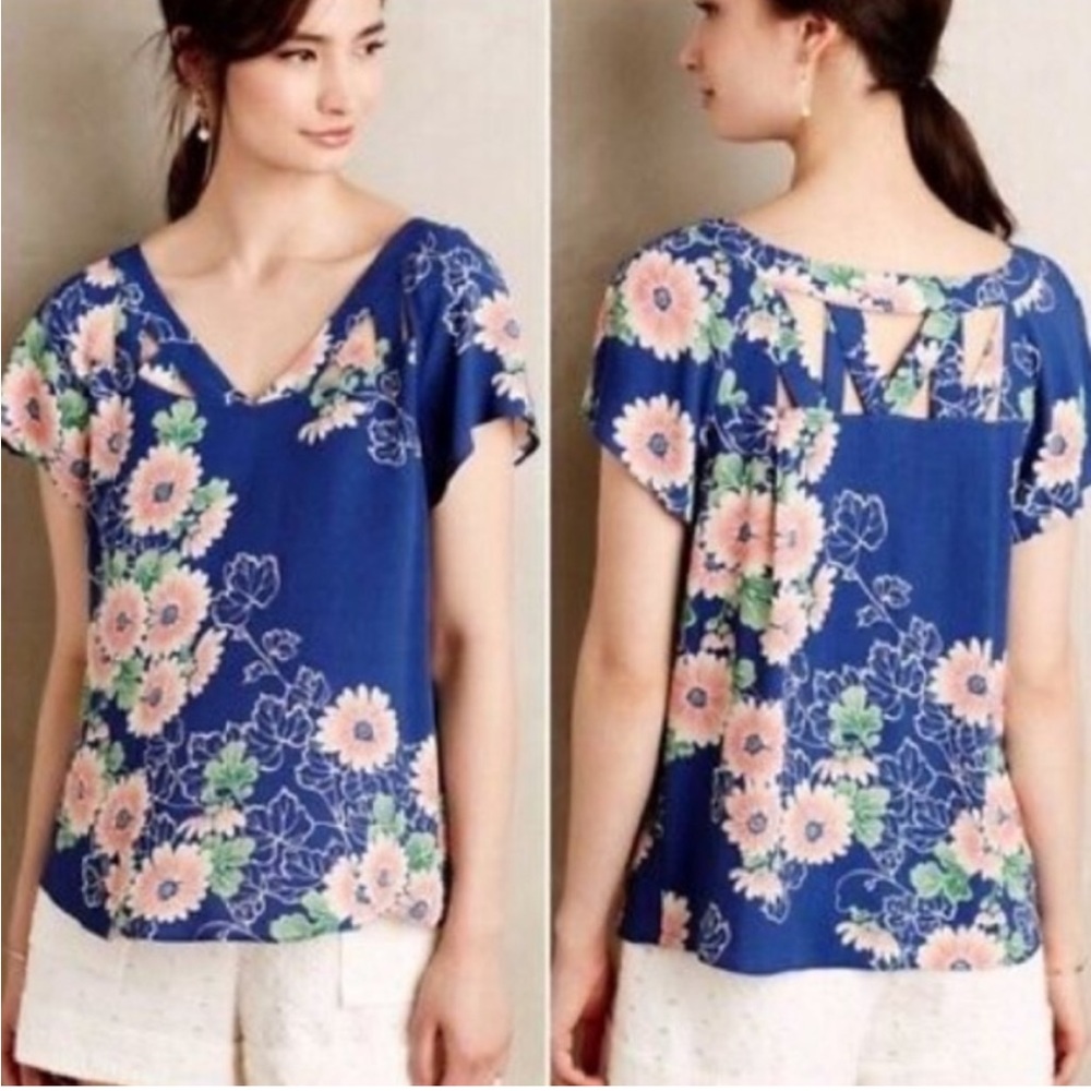 Anthropologie Maeve Cut Out Top